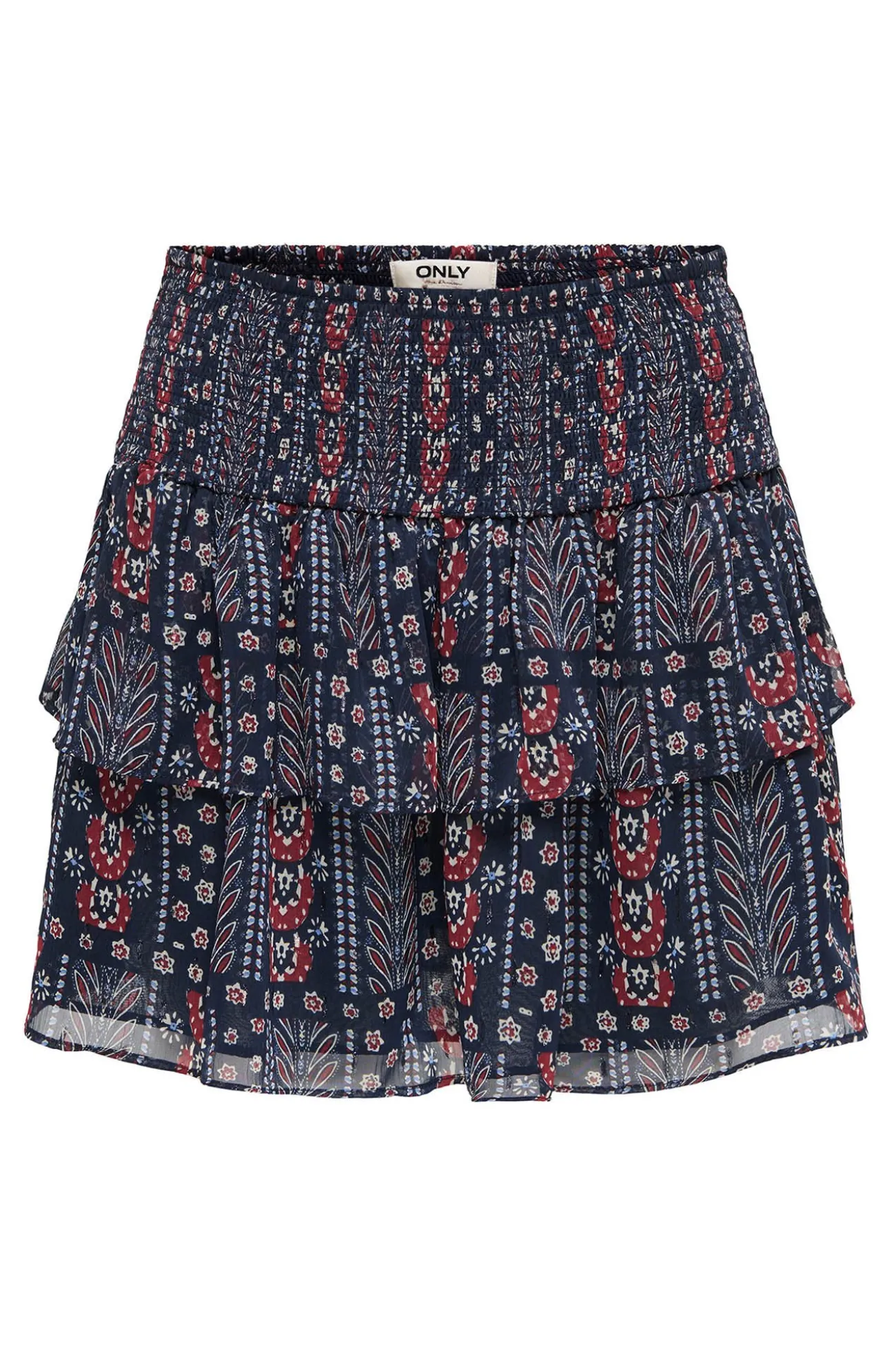 Falda corta con lurex