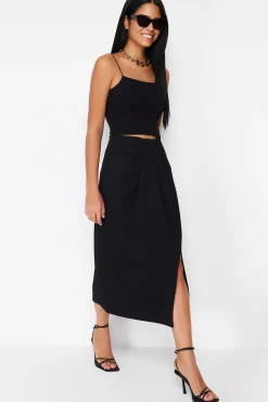 Falda maxi abertura