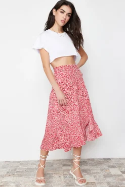 Falda midi abertura