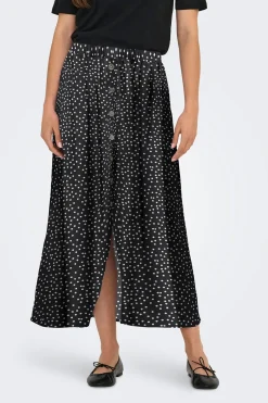Falda midi con botones