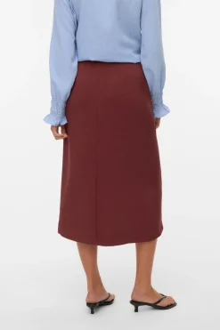 Falda midi con detalle de lazada