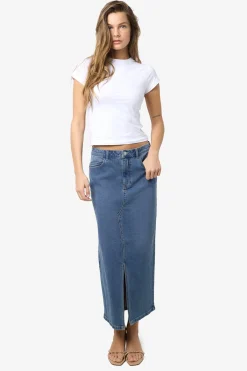 Falda midi denim