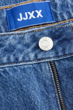 Falda midi denim recortes