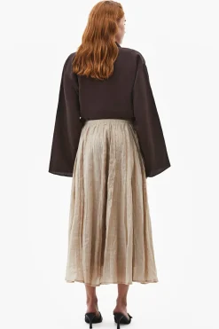 Falda midi-larga