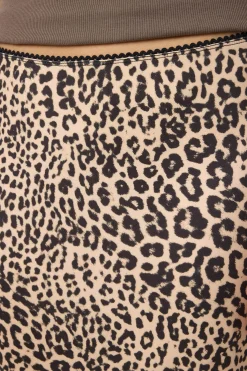 Falda midi leopardo cinturilla