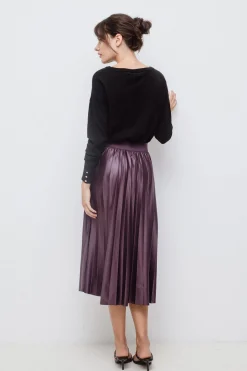 Falda midi plisada