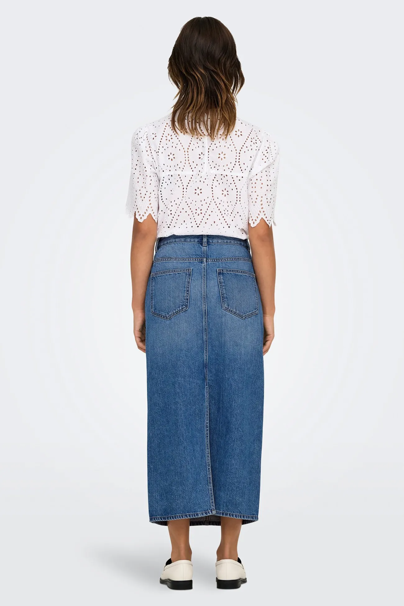 Falda midi vaquera