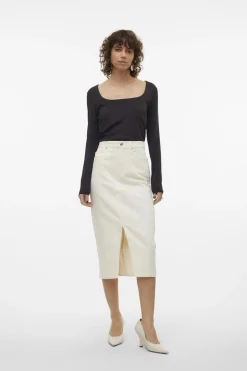 Falda vaquera midi