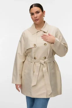Gabardina corta talla grande