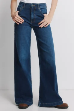 Jeans anchos tiro alto