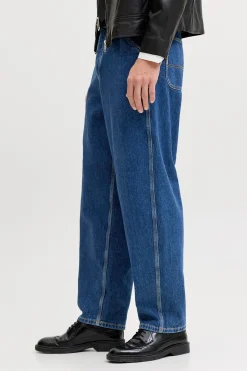 Jeans baggy tiro alto algod&oacute;n