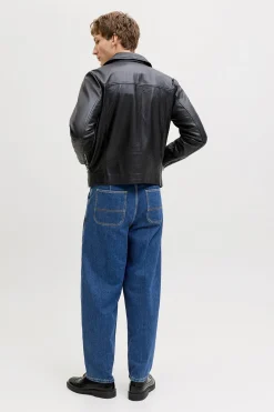 Jeans baggy tiro alto algod&oacute;n