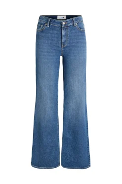 Jeans flared tiro medio