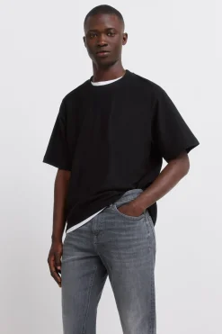 Jeans gris oscuro skinny fit