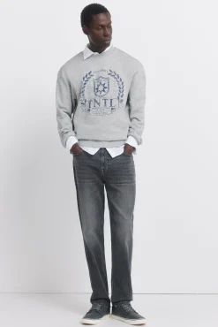 Jeans negro lavado slim fit