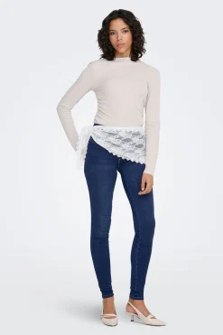 Jeans Skinny Tiro Alto