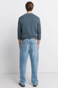 Jeans sobretintado wide leg