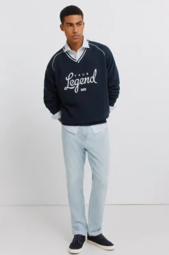Jeans ultraligero lavado claro slim fit