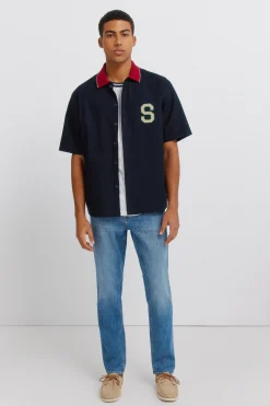 Jeans ultraligero lavado medio slim fit