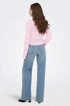 Jersey calado cropped