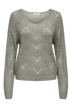 Jersey cuello pico lurex