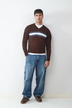 Jersey Cuello Pico Rayas