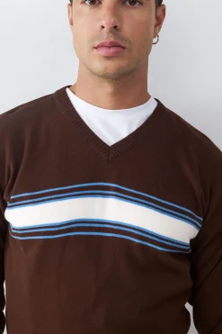 Jersey Cuello Pico Rayas
