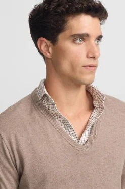 Jersey cuello pico retro