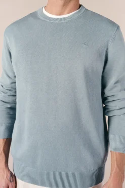 Jersey cuello redondo algod&oacute;n lavado