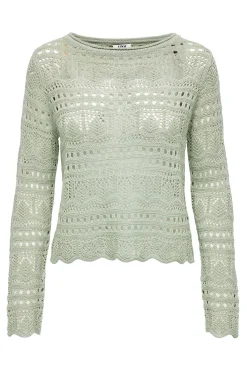 Jersey cuello redondo calado