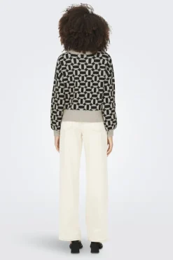 Jersey jacquard cuello redondo