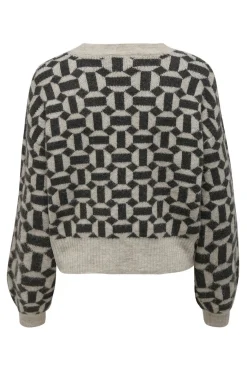 Jersey jacquard cuello redondo