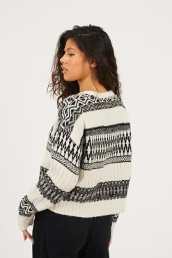 Jersey jacquard oversized