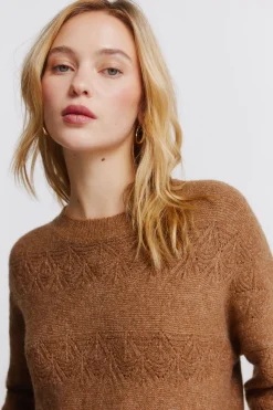 Jersey pointelle rayas lurex