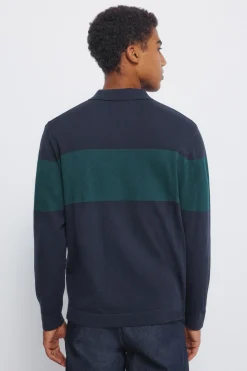 Jersey raya cuello polo