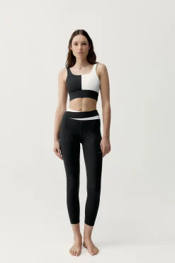 Leggings deportivos Kate negro/blanco