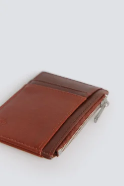 Monedero tarjetero efecto piel bicolor