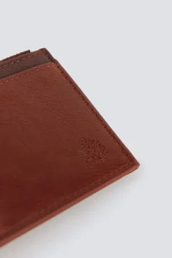 Monedero tarjetero efecto piel bicolor