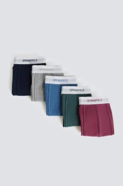 Pack 5 boxers algod&oacute;n b&aacute;sicos