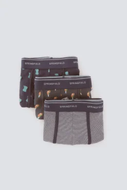 Pack 3 boxers caf&eacute; con helado