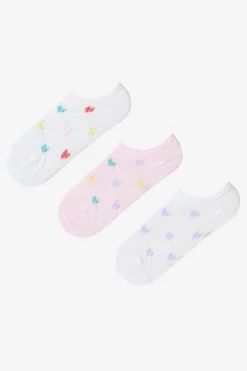 Pack 3 calcetines cortos corazones