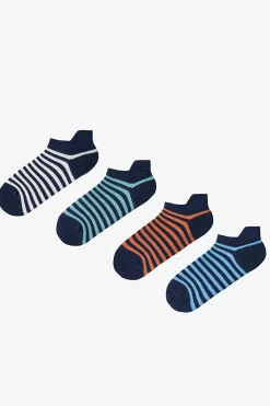 Pack 4 calcetines cortos rayas