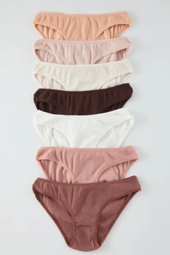 Pack de 7 bragas cl&aacute;sicas canal&eacute;