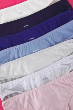 Pack de 7 bragas cl&aacute;sicas semanales