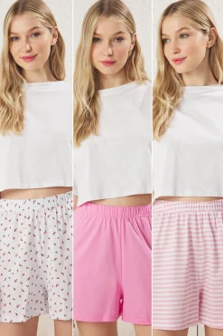 Pack de 3 pantalones cortos de pijama