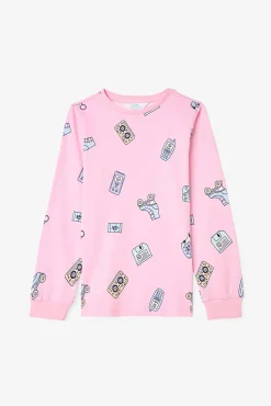 Pack de 2 pijamas de manga larga de algod&oacute;n Retro Toy para ni&ntilde;a