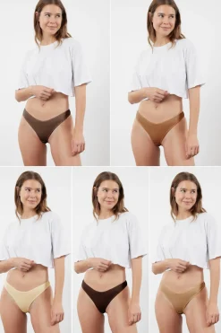 Pack de 5 tangas canalé