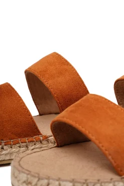 Paez Sandal Straps Vegan Suede Camel