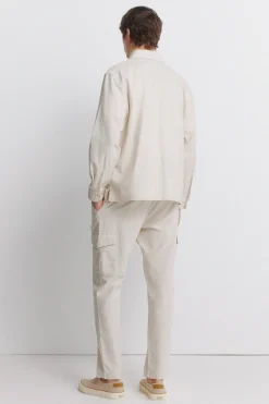 Pantal&oacute;n cargo lino slim fit