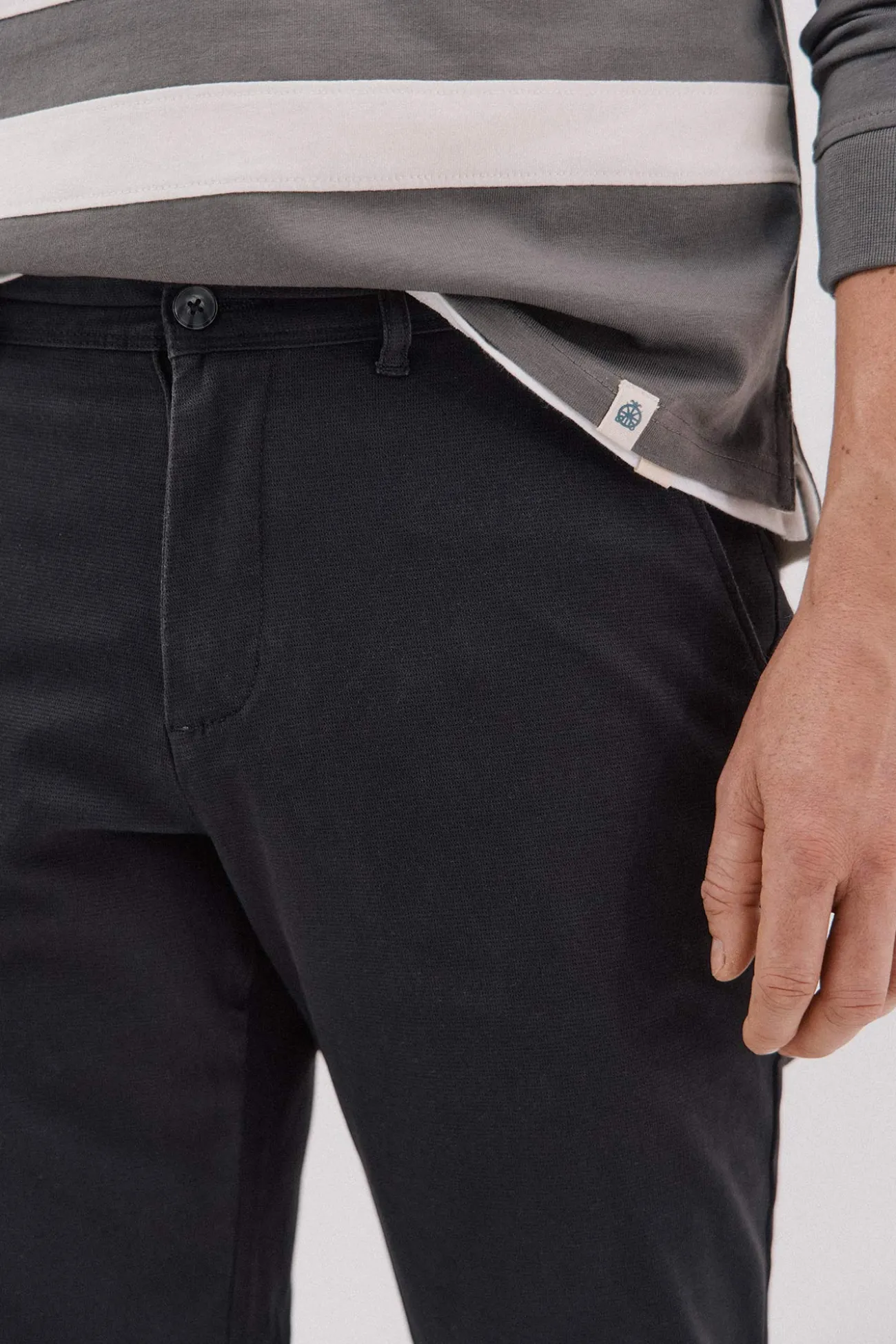 Pantalón chino print slim